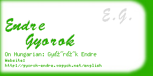 endre gyorok business card